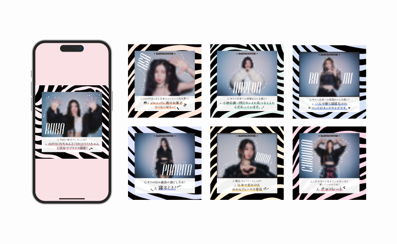 K-POPアーティストSNS投稿画像のサムネイル画像